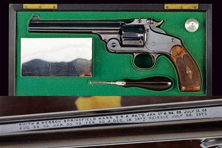 S&W New Model No. 3 Single Action Revolver Russian in cassetta