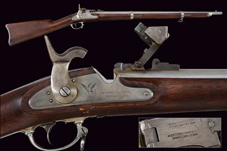 Miller Model 1861 58 Caliber Conversion breech loading rifle