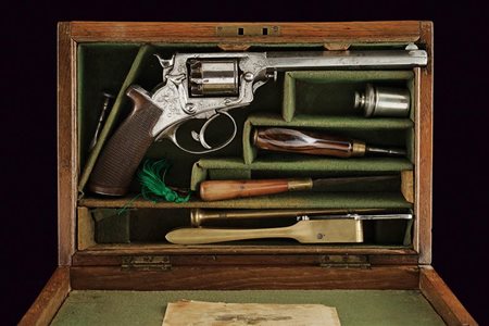 Revolver Tranter a luminello in cassetta di John Blanch & Son