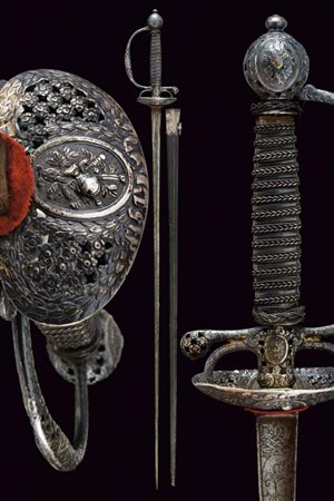 Bellissimo spadino con fornimento in argento