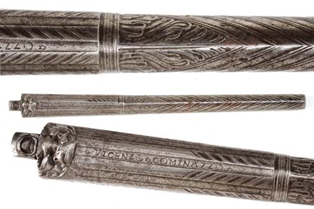 Bellissima canna per pistola a pietra firmata Vincenzo Cominazzo