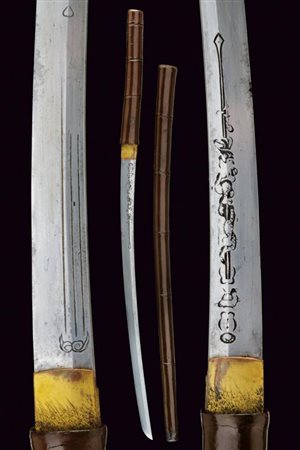 Wakizashi con rara montatura shikomizue