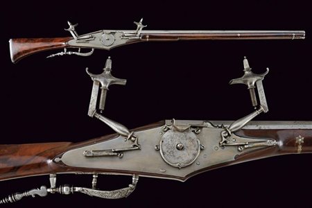 Bellissimo fucile a ruota a due inneschi del maestro IG