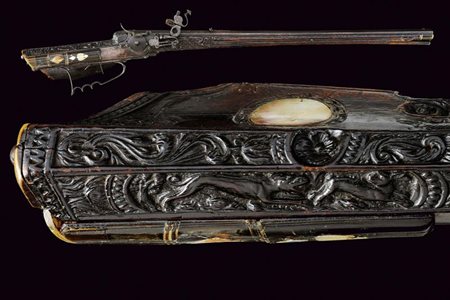 Fucile a ruota con cassa in stile della bottega di Michael Maucher