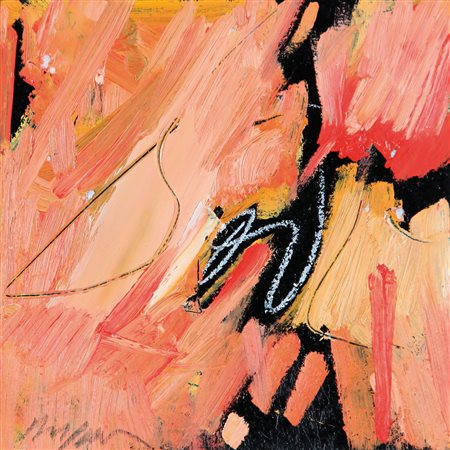 PIERO RUGGERI Torino 27/04/1930 - 14/05/2009 - Figura in rosa, 2004, olio su...