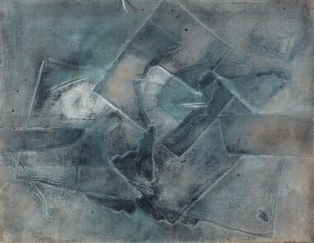 FELICE CANONICO Messina 1922 - 1997 - Stasi, 1962, olio e rilievi su tela cm....