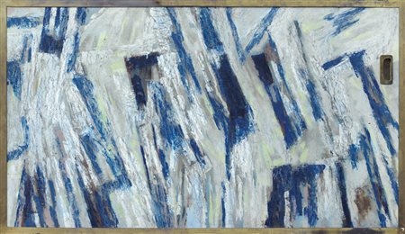 GIANFRANCO FASCE Genova 16/04/1927 - Senza titolo, 1956, olio su anta in...