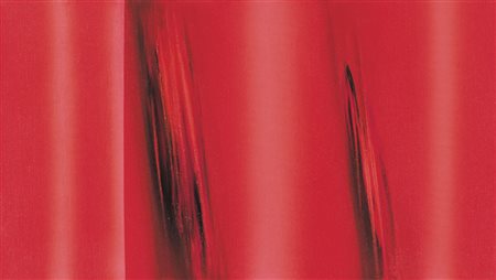 ENNIO FINZI Venezia 1931 - Il verso del colore in rosso, 2006, acrilico su...