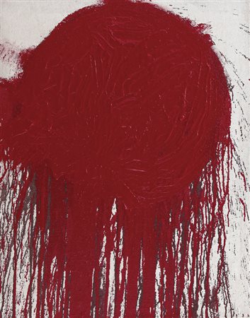 HERMANN NITSCH Vienna 1938 - K-Sabine, 2008, olio su tela di juta cm. 100x80,...