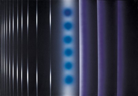 ENNIO FINZI Venezia 1931 - Lucimetria in bianco-nero, 2006, olio su tela cm....