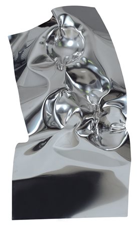 HELIDON XHIXHA Durazzo 1970 - Luce, scultura da parete in acciaio lucidato a...