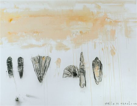 PIERO PIZZI CANNELLA Roma 1955 - Giallo di Napoli, 2001, olio su tela cm....