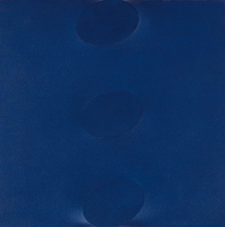 TURI SIMETI Alcamo 05/08/1929 - Tre ovali blu, 2006, tela estroflessa blu cm....