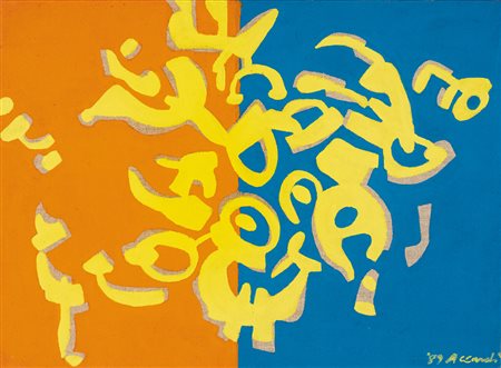 CARLA ACCARDI Trapani 09/10/1924 - Senza titolo, 1989, vinilici su tela cm....