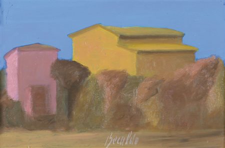 FRANCO BERALDO Meolo (Ve) 1944 - Paesaggio, olio su tela cm. 20x30, firma in...