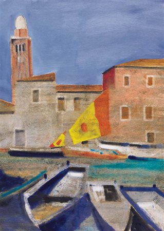 SALVATORE MAGAZZINI Pistoia 28/02/1955 - Chioggia, olio su tavola cm. 70x50,...