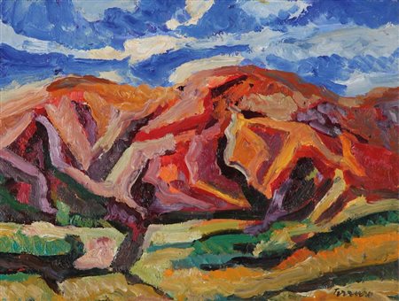 SAVERIO TERRUSO Monreale (Pa) 11/01/1939 - Milano 03/03/2003 - Sicilia, olio...