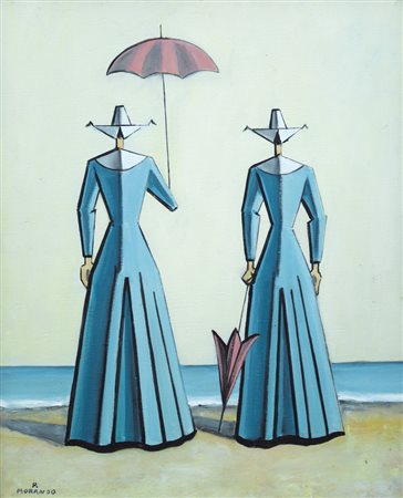 PIETRO MORANDO Alessandria 05/06/1889 - 24/09/1980 - Suorine al mare, 1967...