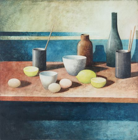 MARCELLO SCUFFI Tizzana (Pt) 1948 - Una natura morta per amore, 1997, olio su...