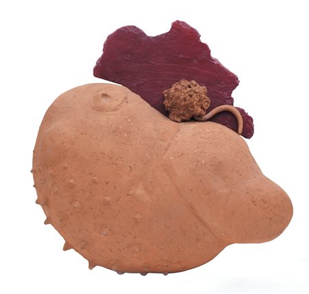 LUIGI MAINOLFI Rotondi (Av) 16/02/1948 - Faùn, 1981, scultura in terracotta...