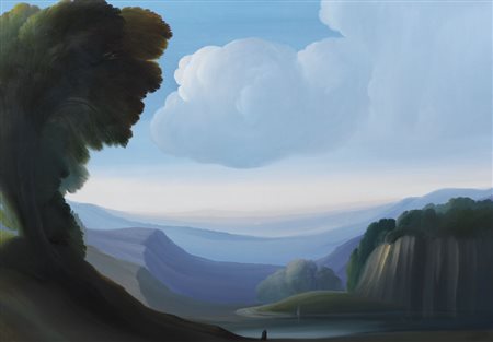 UBALDO BARTOLINI Montappone (Ap) 18/02/1944 - Sera sul lago, 2002, olio su...