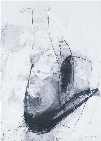 ULRICH EGLER - Senza titolo, 1997, tecnica mista su carta cm. 70x50, firma e...