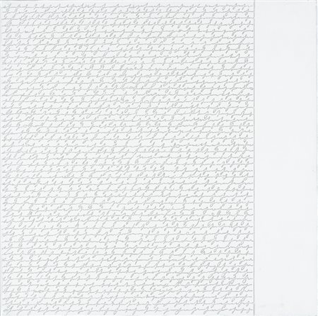 ALFREDO RAPETTI Milano 1961 - Scrittura bianca con banda laterale, 2009,...