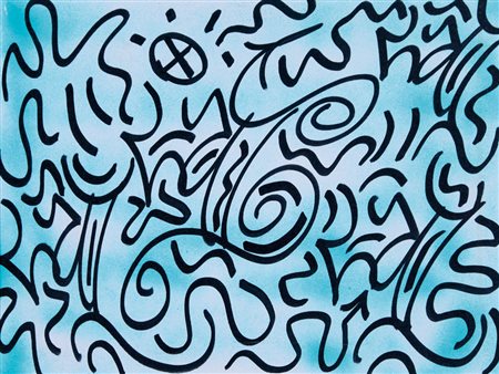 LITTLE ANGEL (LA2) New York 1967 - Senza titolo, acrilici e spray su cartone...