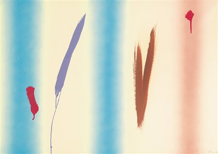 ENNIO FINZI Venezia 1931 - Senza titolo, 1987, tecnica mista su carta...