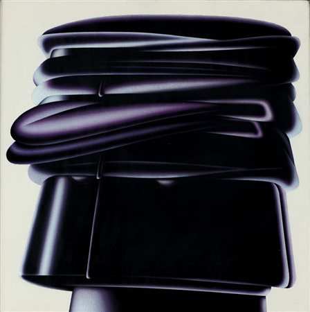 UMBERTO MARIANI Milano 16/11/1936 - L'utopista, 1975, olio su tela cm. 50x50,...