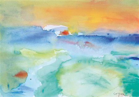 ANTONIO CORPORA Tunisi (Tunisia) 15/08/1909 - Roma 06/09/2004 - Tramonto in...