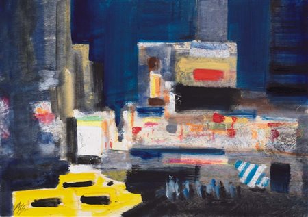 SALVATORE MAGAZZINI Pistoia 28/02/1955 - New York, olio su tavola cm. 35x50,...