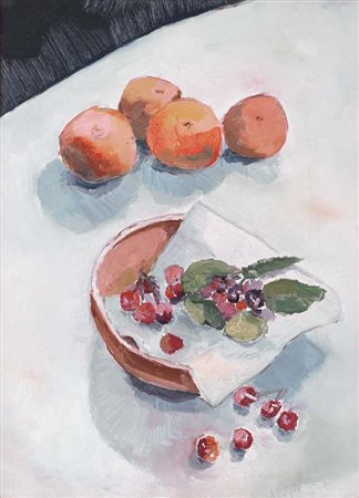 ALESSANDRO ROMA Milano 1977 - Natura morta, 1999, olio su tela cm. 50x35,...