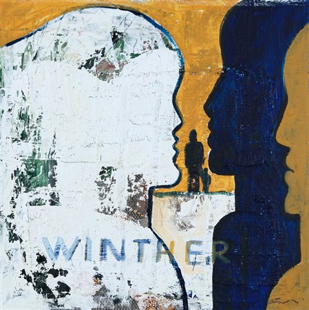 CARLO MASSIMO FRANCHI Pavia 16/11/1961 - Dorate presenze, 2005, olio su seta...