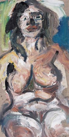 BERNARD DAMIANO’ Saretto (Cn) 1926 - Nizza (Francia) 2000 - Nudo, 1981, olio...