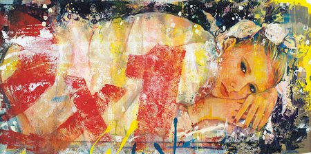 MAURIZIO DELVECCHIO Basilea (Svizzera) 22/05/1962 - Due per uno, 2004, olio e...