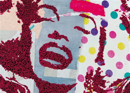 ANTONIO MURGIA Sarroch (Ca) 12/03/1956 - Mary di pezza, velluto su stoffa e...