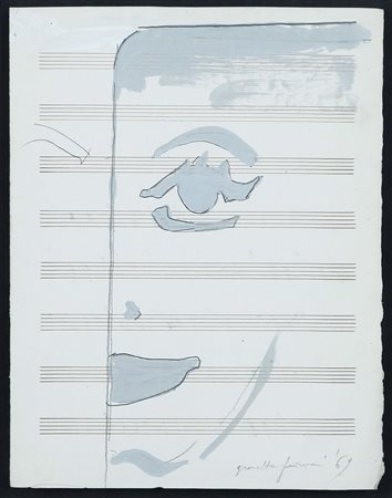 GIOSETTA FIORONI Roma 24/12/1932 - Senza titolo, 1969, matita e smalti su...