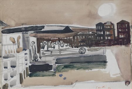 BRUNO SAETTI Bologna 21/02/1902 - Bologna 10/07/1984 - Paesaggio, 1952,...