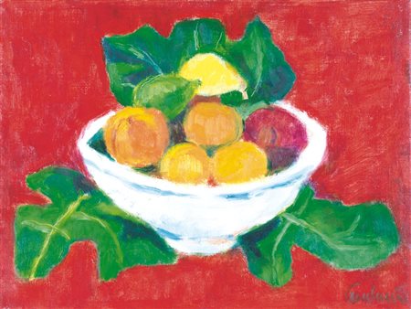 ENRICO PAULUCCI Genova 03/10/1901 - Torino 22/08/1999 - Natura morta su fondo...