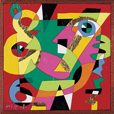 UGO NESPOLO Mosso Santa Maria (Bi) 29/08/1941 - 837, acrilici su legno cm....