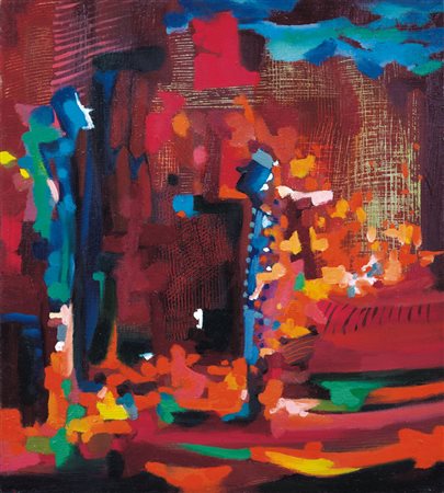 MARCO CINGOLANI Como 21/02/1961 - Di notte gli amici, 2003, olio su tela cm....