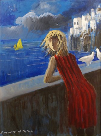 ELIANO FANTUZZI Modena 1909 - Verona 1987 Senza titolo olio su tela, anno...