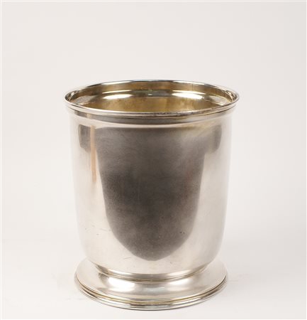 SECCHIELLO PORTABOTTIGLIA IN ARGENTO manifattura italiana a corpo liscio, cm....