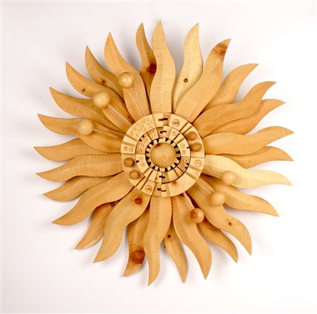 FERDINANDO CODOGNOTTO San Donà di Piave 1940 Sole, scultura in legno, firmata...