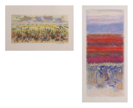 NATALE ADDAMIANO Bitetto 1943 coppie di litografie a colori, firmate in basso...