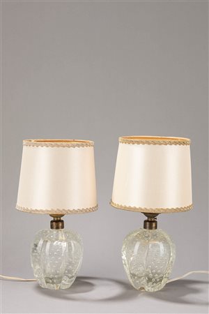 Barovier e Toso - Coppia di lampade da tavolo