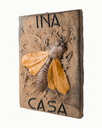 INA Casa - Due mattonelle decorative
