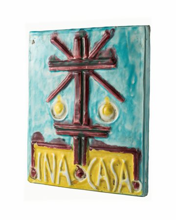 INA Casa - Due mattonelle decorative