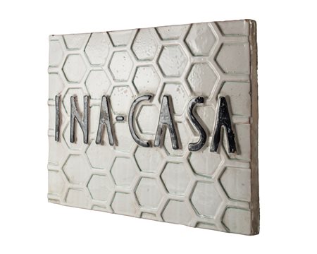 INA Casa - Due mattonelle decorative